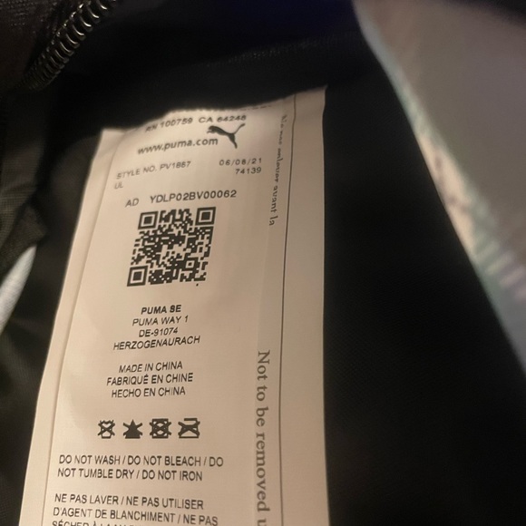 NWT PUMA FANNY PACK RHYTHM HIP SACK BLUE AND GREEN PLAID. - Picture 4 of 14